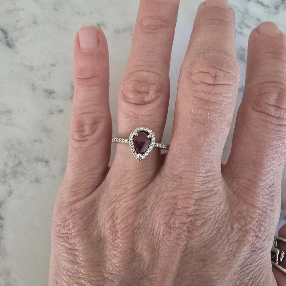 Ruby White Gold Ring - image 4